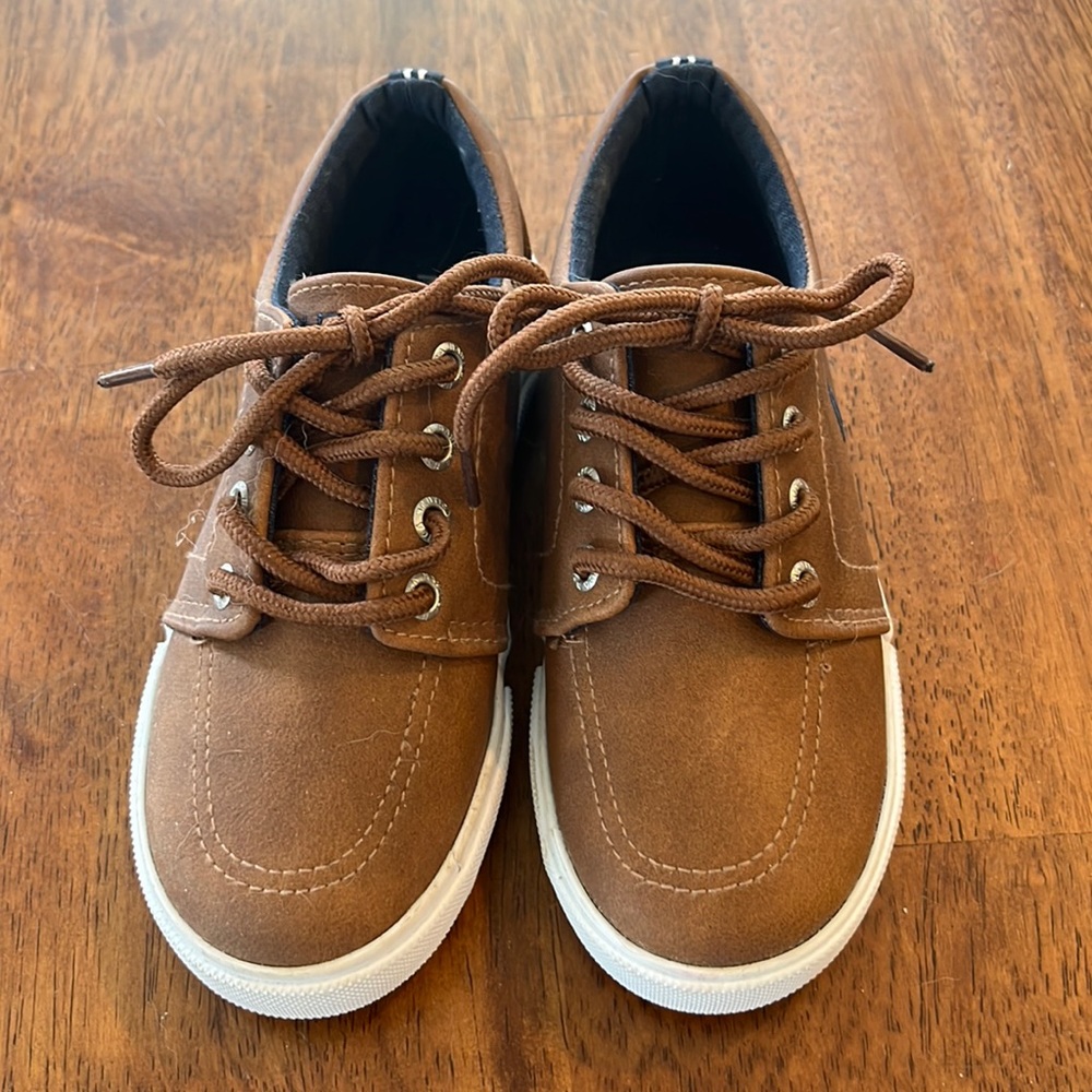Nautical little boys dress sneaker